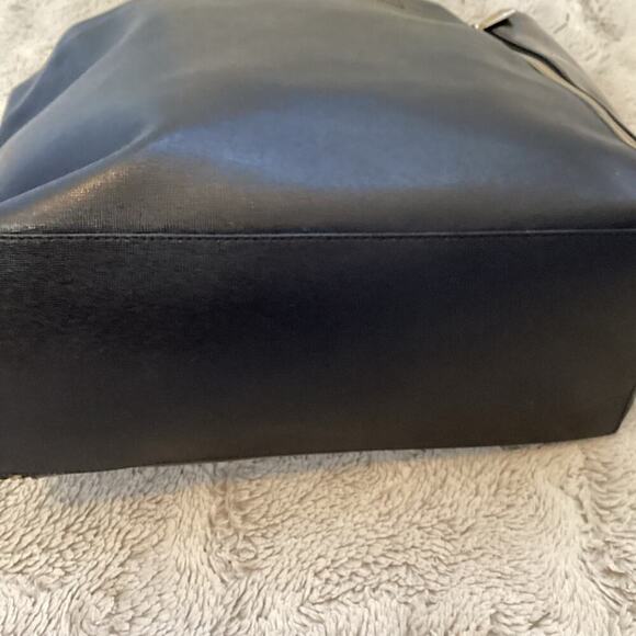 FURLA BLACK SIDE ZIP LEATHER TOTE - Picture 9 of 12